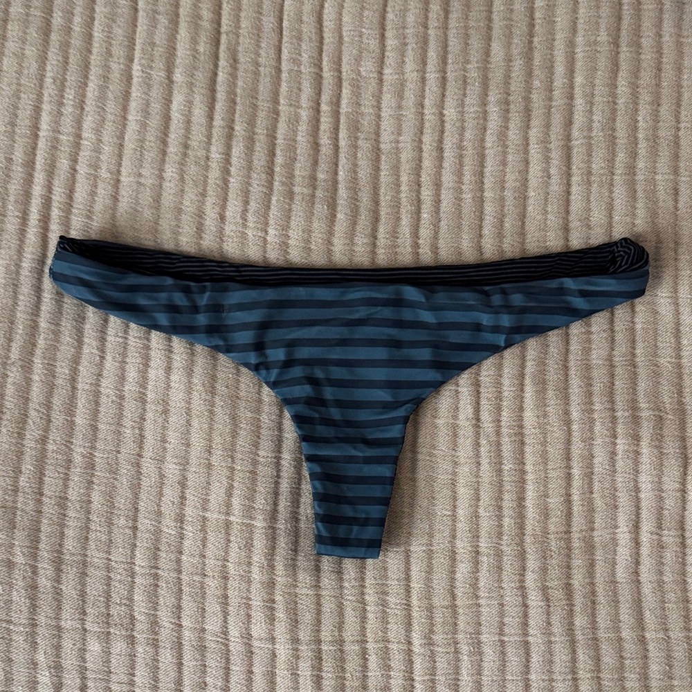 EUC Acacia Swimwear Hookipa Blue Striped Bikini Bottom